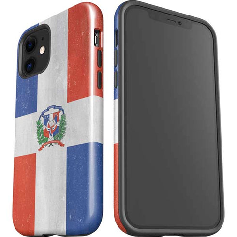 Dominican Republic Flag Distressed iPhone 12 Impact Case
